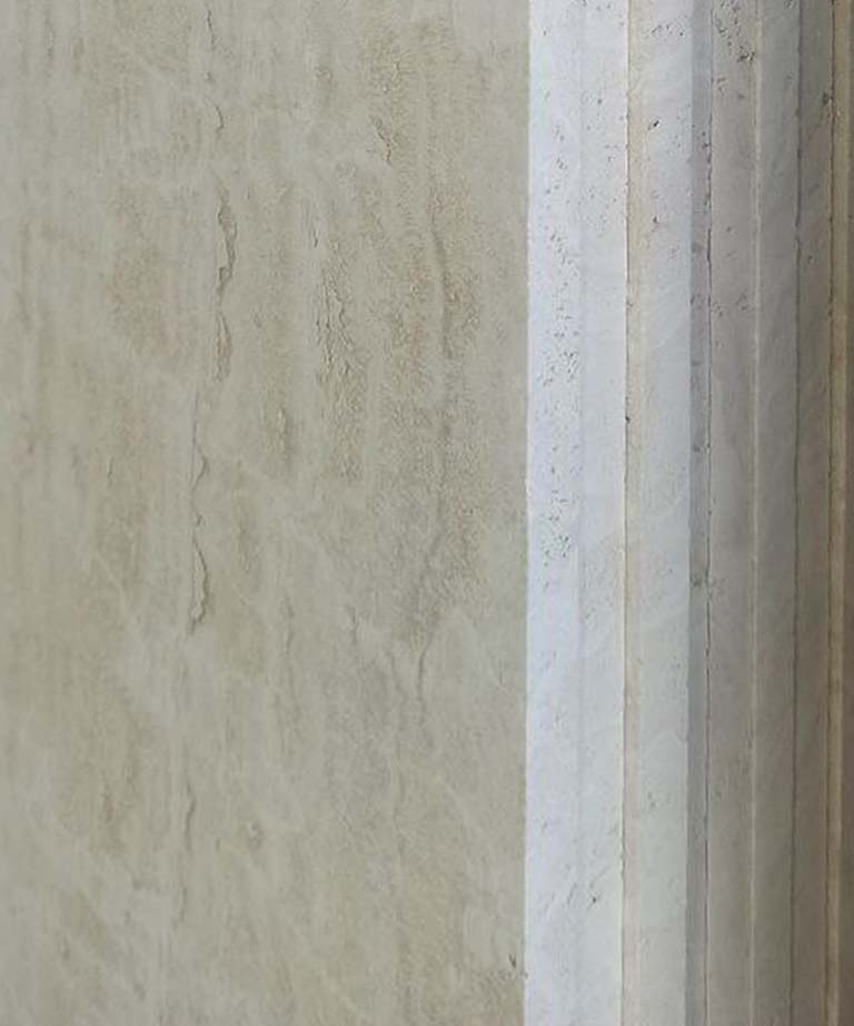 تصویر تراورتن موج دار عباس آباد سفید